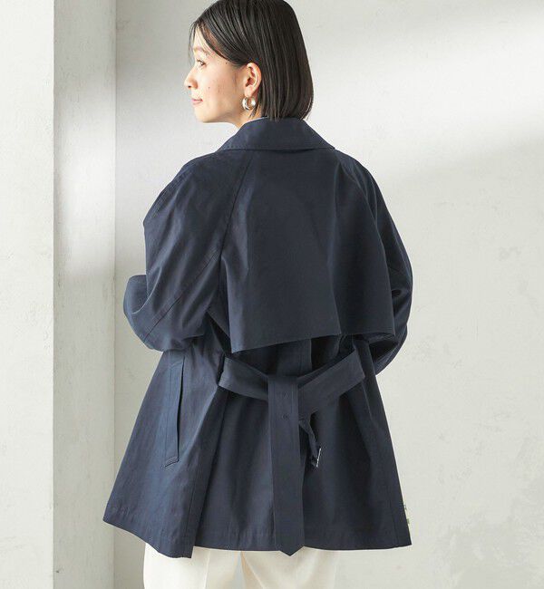 SHIPS for women「〈撥水加工〉バック ギャザー ドロスト ミディ丈 トレンチ コート」|トレンチコート|