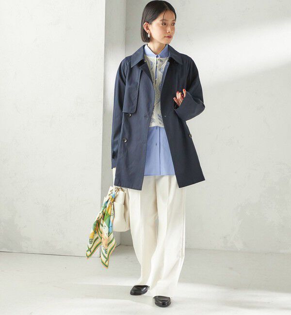 SHIPS for women「〈撥水加工〉バック ギャザー ドロスト ミディ丈 トレンチ コート」|トレンチコート|