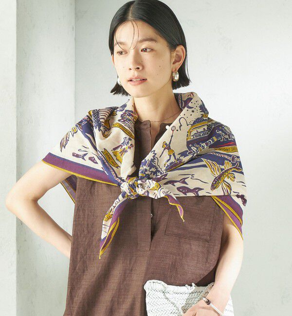 SHIPS for women「《一部追加予約》BINDU: スカーフ 100&times;100」|バンダナ・スカーフ|