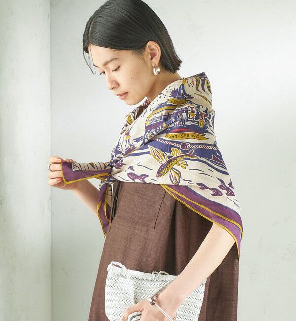 SHIPS for women「《一部追加予約》BINDU: スカーフ 100&times;100」|バンダナ・スカーフ|