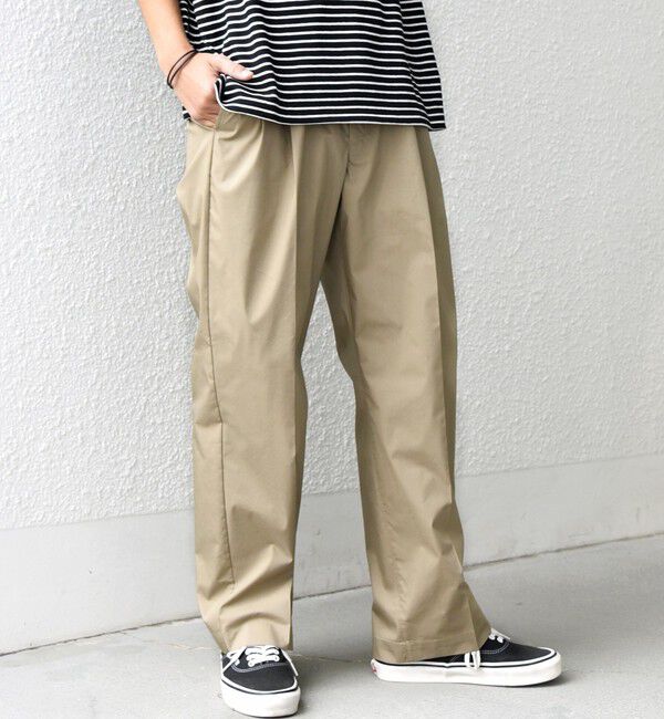 SHIPS any「SHIPS any:〈洗濯機可能〉SOLOTEX(R) タイプライター 2タック イージー パンツ◇」|チノ|ベージュ