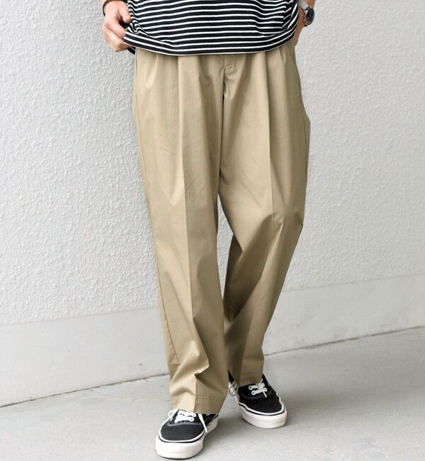 SHIPS any「SHIPS any:〈洗濯機可能〉SOLOTEX(R) タイプライター 2タック イージー パンツ◇」|チノ|