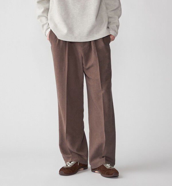 SHIPS「City Ambient Products: ドレープ 2タック ワイド スラックス」|スラックス|