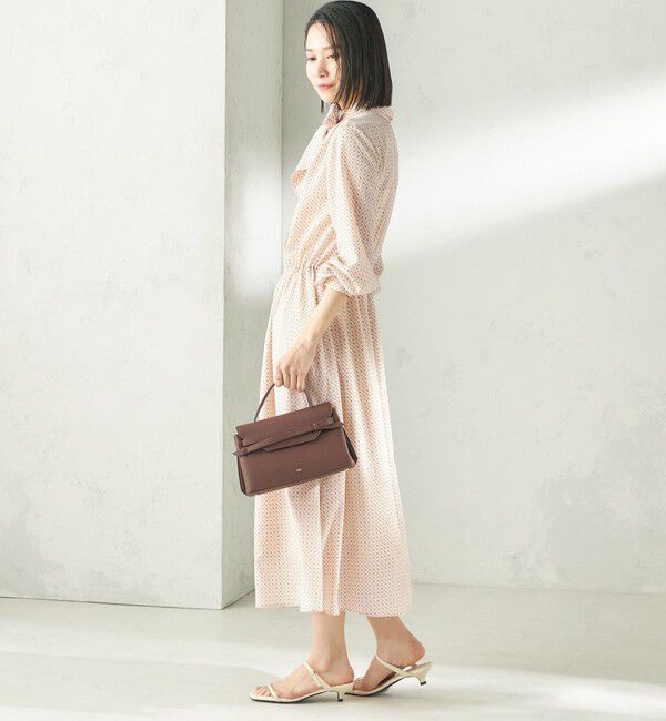 SHIPS for women「〈手洗い可能〉2WAY プリント タイ 長袖 ワンピース」|ワンピース|