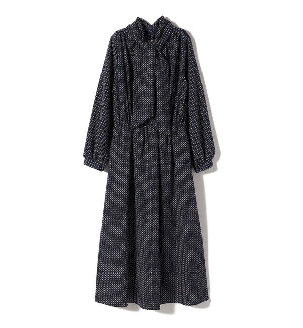 SHIPS for women「〈手洗い可能〉2WAY プリント タイ 長袖 ワンピース」|ワンピース|