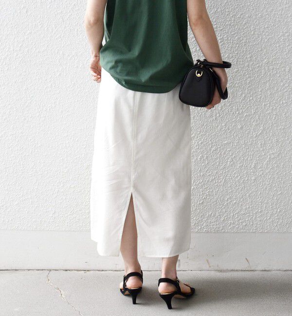 SHIPS any「SHIPS any:〈手洗い可能〉リネンミックス Iライン フリル イージー スカート」|スカート|