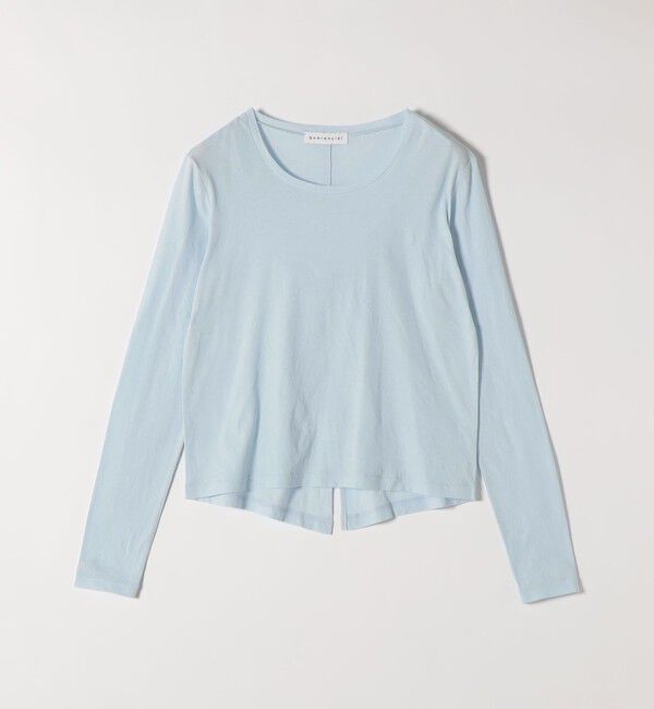 quaranciel「quaranciel:〈接触冷感/手洗い可能〉シアー コットン クルーネック ロンTEE」|Tシャツ・カットソー|