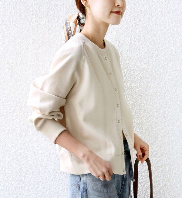 SHIPS for women「〈洗濯機可能〉コットン リブ スナップ ボタン カーディガン」|カーディガン|