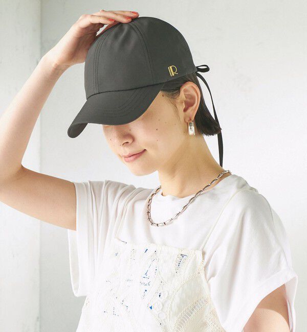 SHIPS for women「Revis:〈UVカット / 撥水 / 透湿〉リボン キャップ」|キャップ・キャスケット|ブラック