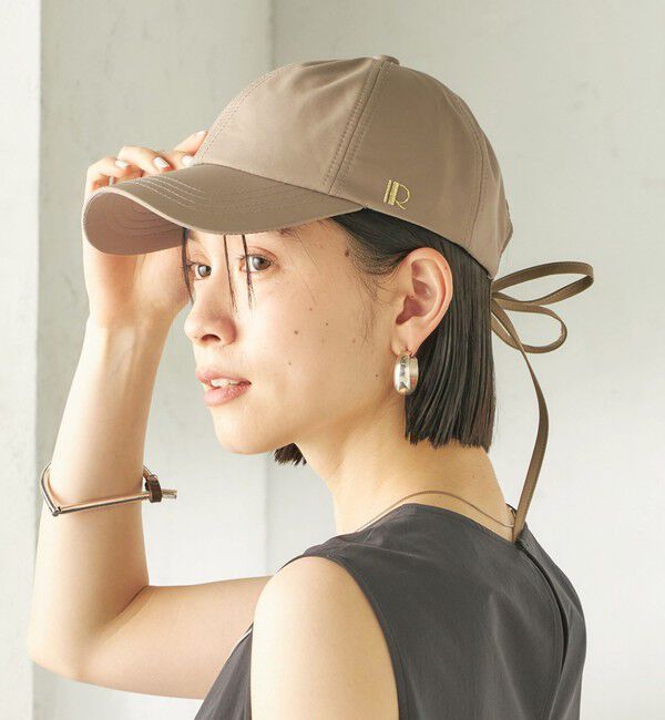 SHIPS for women「Revis:〈UVカット / 撥水 / 透湿〉リボン キャップ」|キャップ・キャスケット|ベージュ系