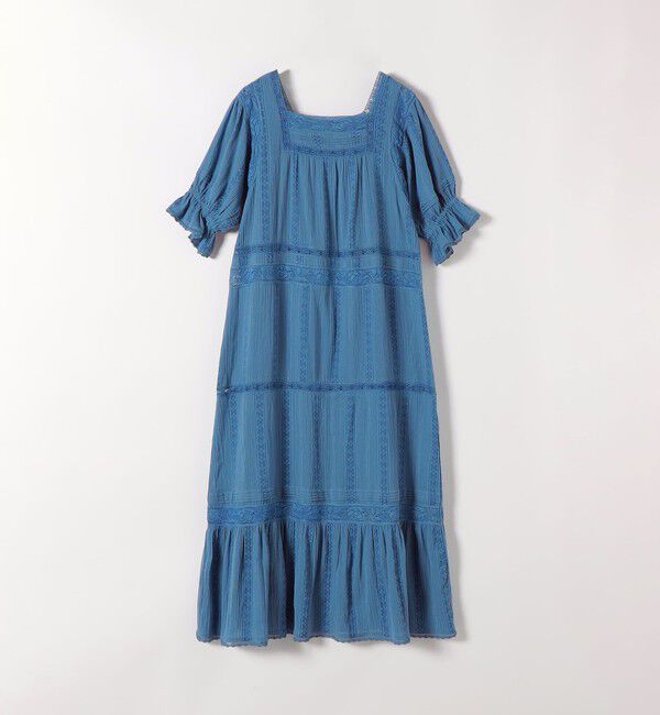 SHIPS any「《予約》SHIPS any:〈洗濯機可能〉コットン ミックス レース 切り替え ギャザー ワンピース」|ワンピース|