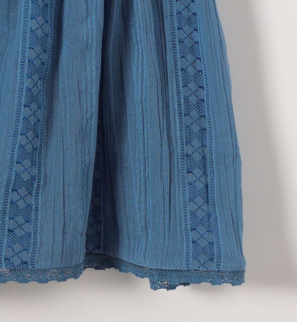 SHIPS any「《予約》SHIPS any:〈洗濯機可能〉コットン ミックス レース 切り替え ギャザー ワンピース」|ワンピース|