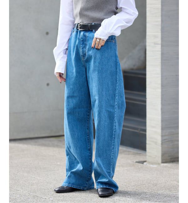 OUTDOOR PRODUCTS Usual Things「追4 ULTデニムハイライズルーズ5PKT」|デニム|