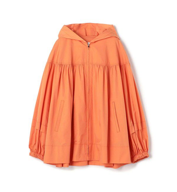 Ballsey「ライトタフタ フーデッドショートコート」|ブルゾン・スタジャン|27 オレンジ