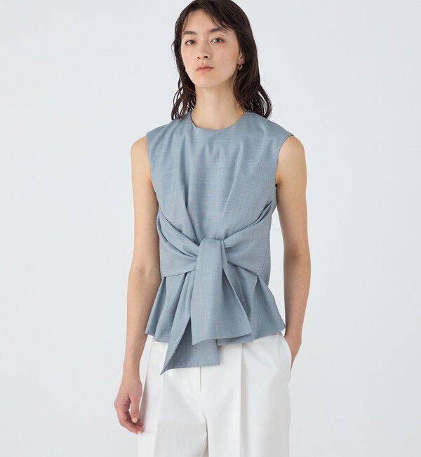 TOMORROWLAND collection「シャイニーシャーク ウエストリボンブラウス」|シャツ・ブラウス|