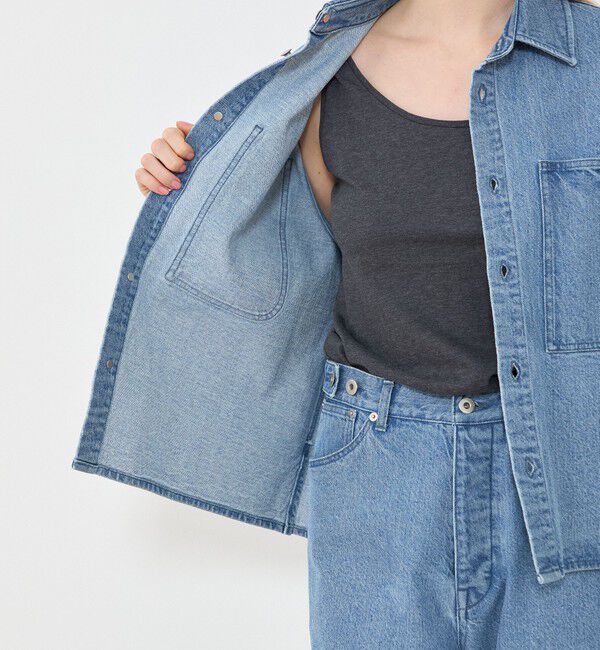 GALERIE VIE「ハイツイストデニム オーバーシャツ」|シャツ・ブラウス|