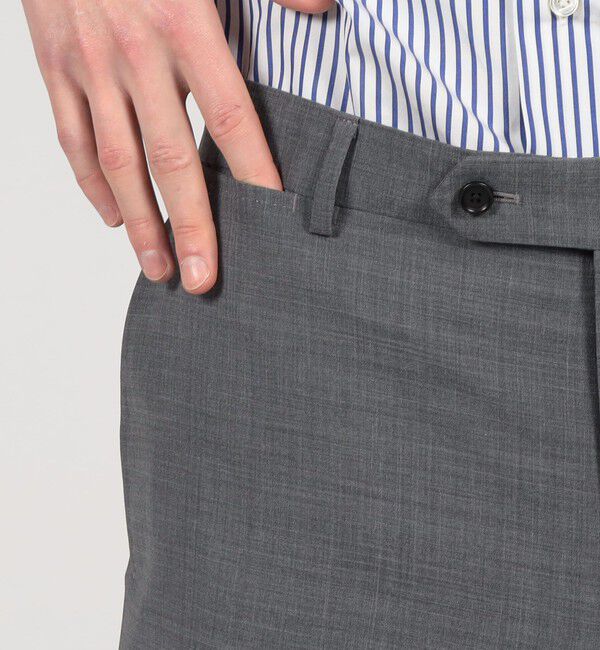 TOMORROWLAND MENS「Super120'sウールポリエステル ノープリーツスリムスラックス」|スラックス|