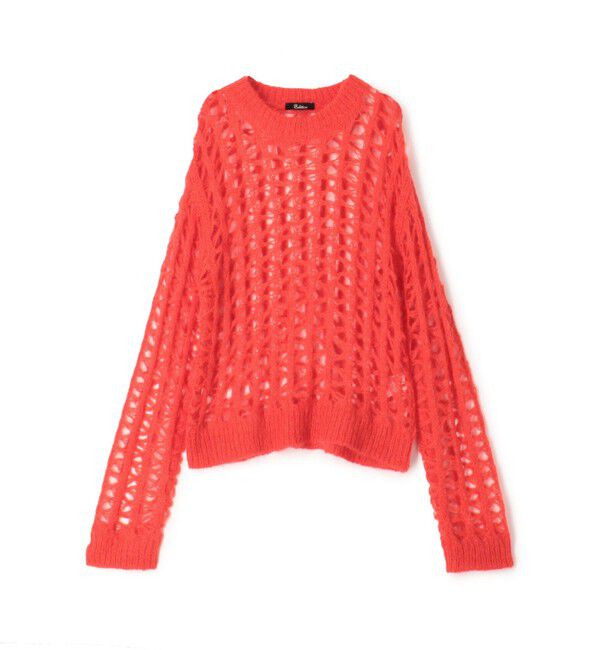 Edition「ベビーアルパカ クルーネックニットプルオーバー」|ニット・セーター|27 オレンジ