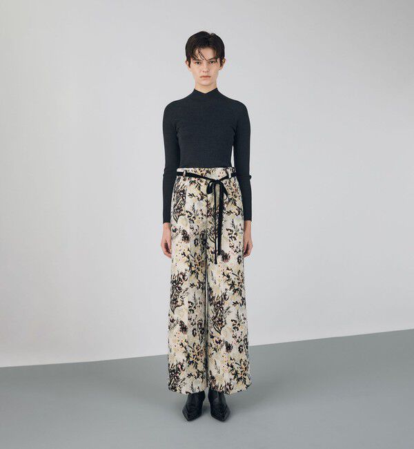 DES PRES「ブラッシュフラワープリント ワイドストレートパンツ」|その他|
