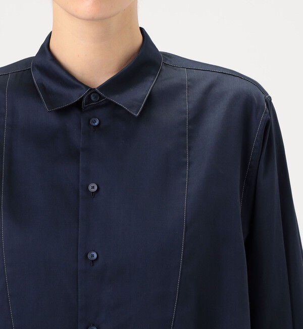 MACPHEE「コットンサティーン チュニックシャツ」|シャツ・ブラウス|