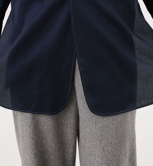 MACPHEE「コットンサティーン チュニックシャツ」|シャツ・ブラウス|