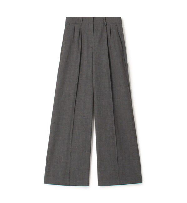 DES PRES「ハイツイストギャバジン タックパンツ」|スラックス|18 ブラック系