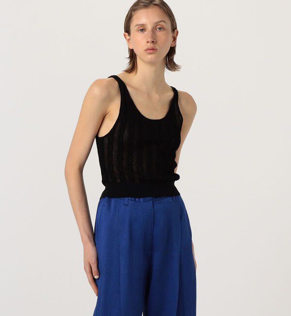 DES PRES「コットンストレッチ　エアリーニットタンクトップ」|ニット・セーター|