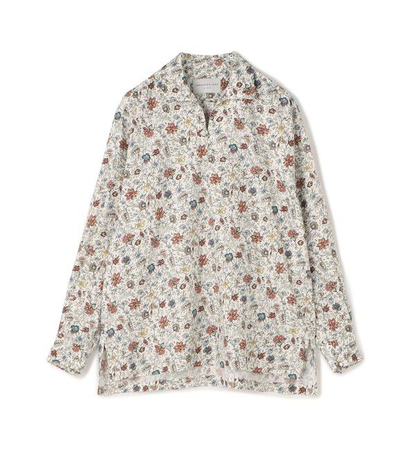 TOMORROWLAND MENS「コットンシルク フラワープリント プルオーバーシャツ」|シャツ・ブラウス|12 ベージュ系