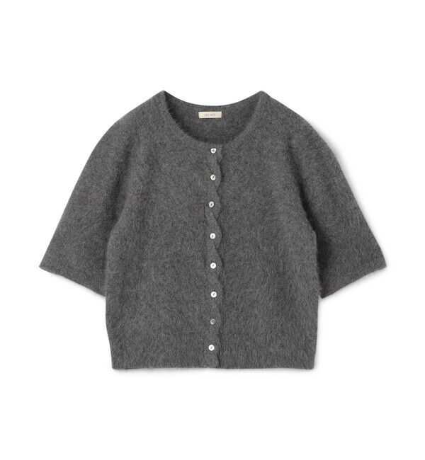 DES PRES「フォックスカシミヤ ハーフスリーブカーディガン」|カーディガン|15 グレー
