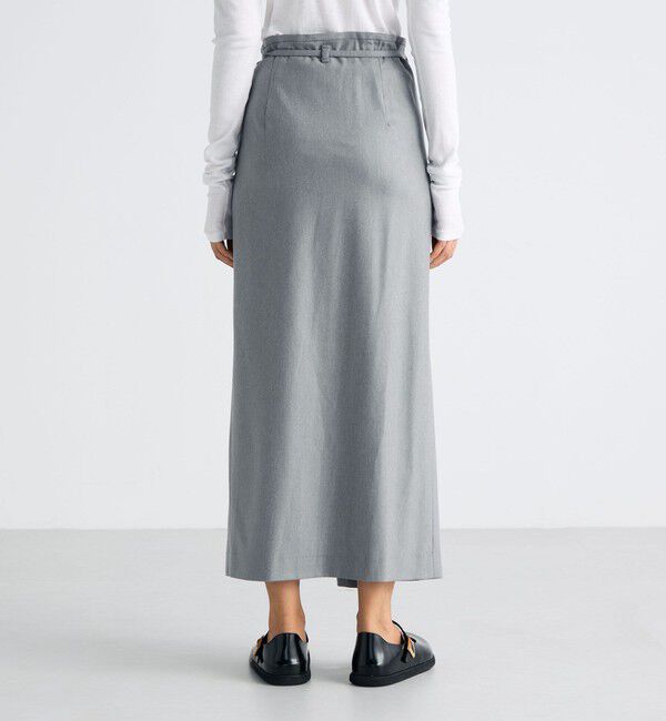 Edition「ストレッチフラノ ラップスカート」|スカート|