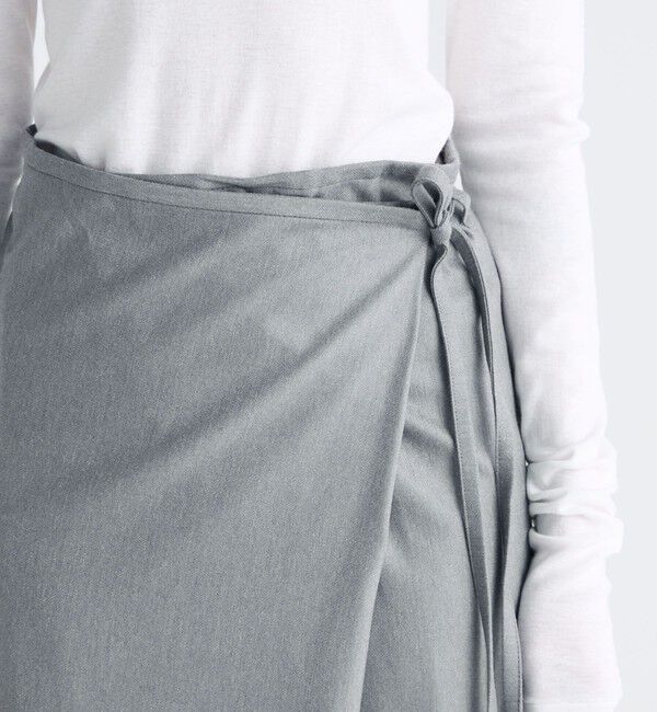 Edition「ストレッチフラノ ラップスカート」|スカート|