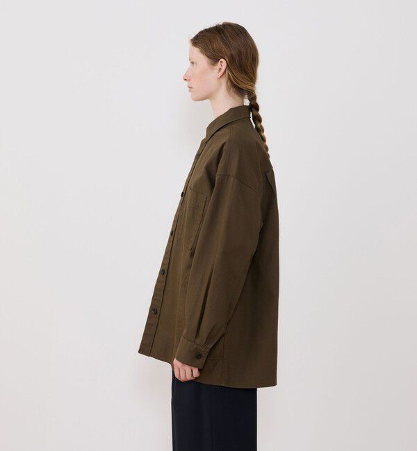 GALERIE VIE「ストーンウェーブコットン オーバーシャツブルゾン」|ミリタリージャケット|