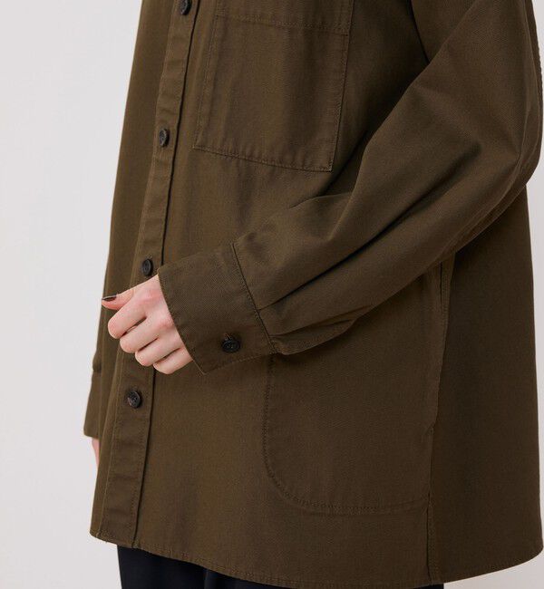 GALERIE VIE「ストーンウェーブコットン オーバーシャツブルゾン」|ミリタリージャケット|