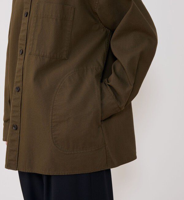 GALERIE VIE「ストーンウェーブコットン オーバーシャツブルゾン」|ミリタリージャケット|
