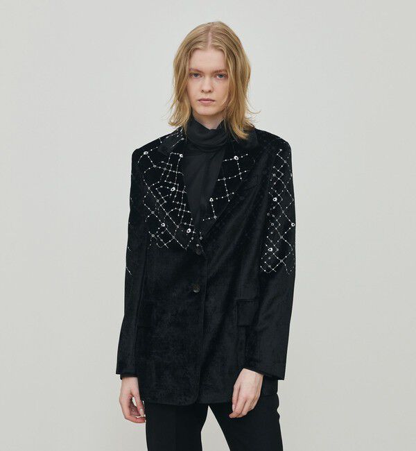 DES PRES「ダイアモンドゲージエンブロイダリー ピークドラペルジャケット」|テーラードジャケット|