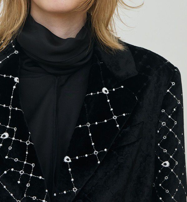 DES PRES「ダイアモンドゲージエンブロイダリー ピークドラペルジャケット」|テーラードジャケット|