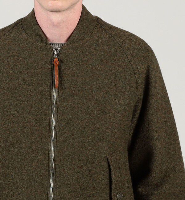 TOMORROWLAND MENS「キルトライニング ウールニット ジップアップブルゾン」|ブルゾン・スタジャン|