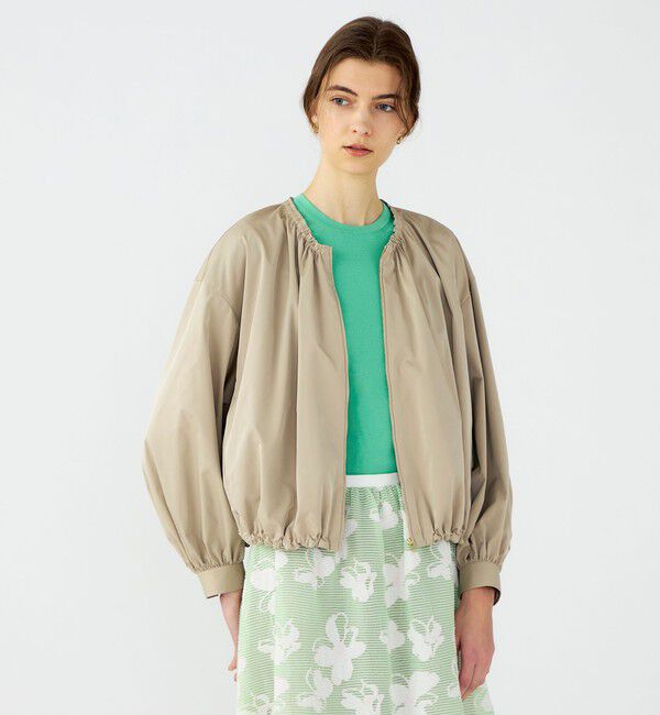 Ballsey「ライトパウダリータフタ ギャザーブルゾン」|ブルゾン・スタジャン|