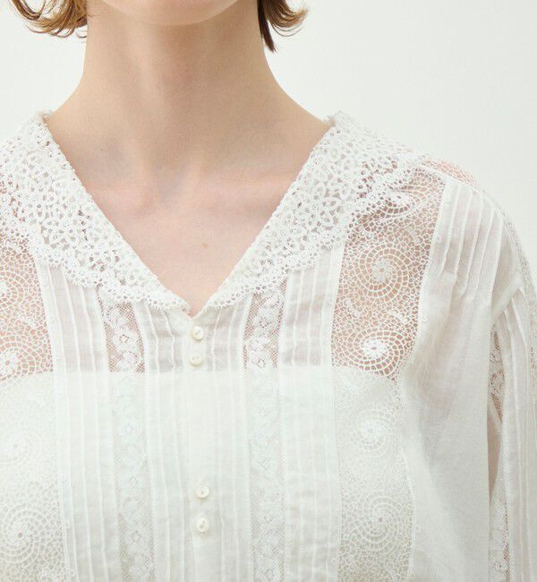 MACPHEE「ビンテージローン セーラーカラーブラウス」|シャツ・ブラウス|