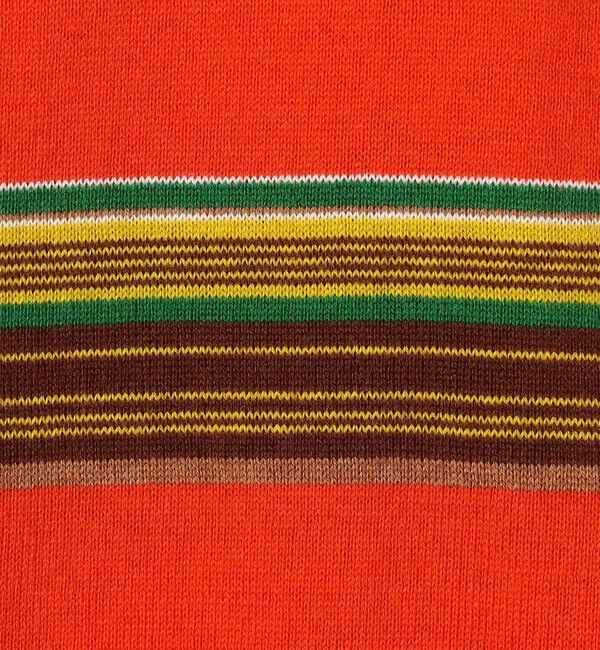 CABaN「コットンカシミヤ マルチボーダー ポロプルオーバー」|ニット・セーター|