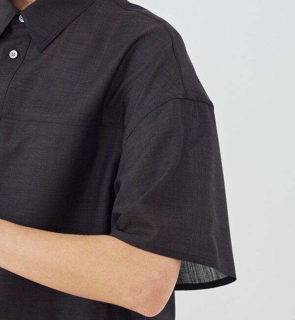 GALERIE VIE「エアリークレープ ハーフスリーブシャツ」|シャツ・ブラウス|