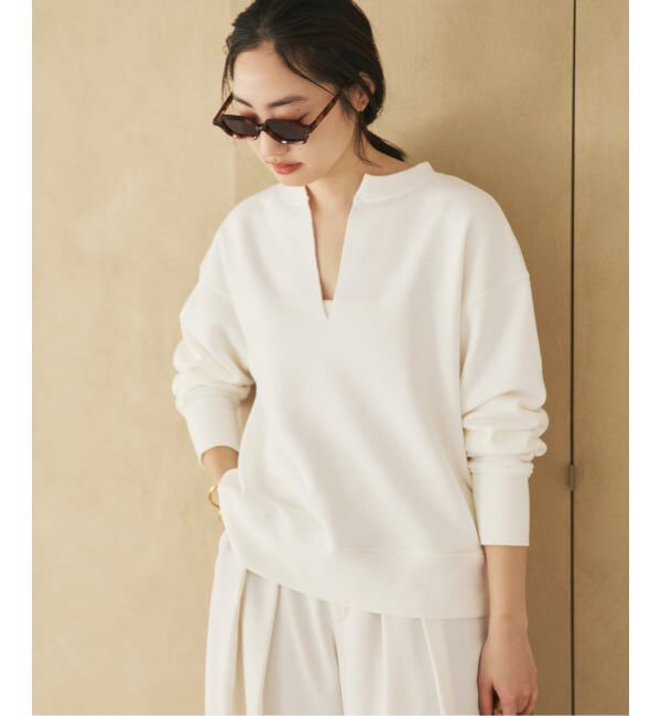 Plage「PROTAGONISTA / プロタゴニスタ 別注 SLIT NECK スウェット」|スウェット・ジャージ|ホワイト