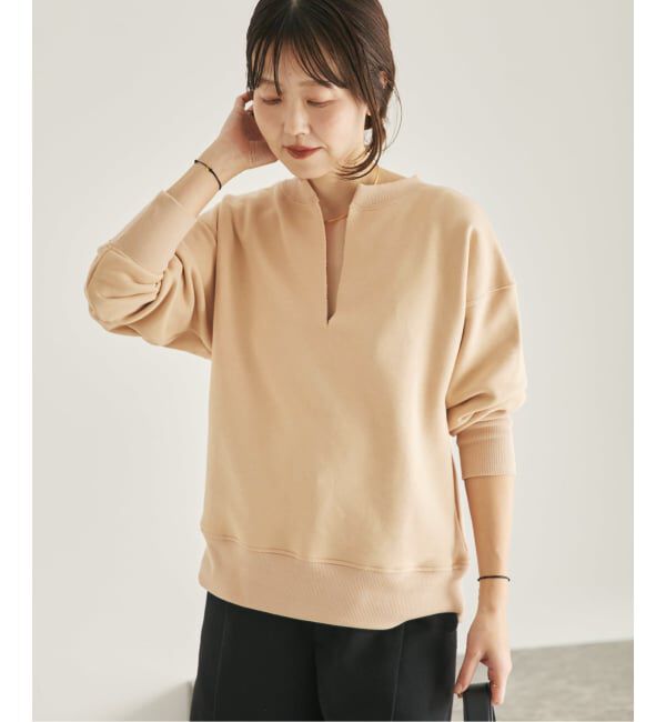 Plage「PROTAGONISTA / プロタゴニスタ 別注 SLIT NECK スウェット」|スウェット・ジャージ|ベージュ A