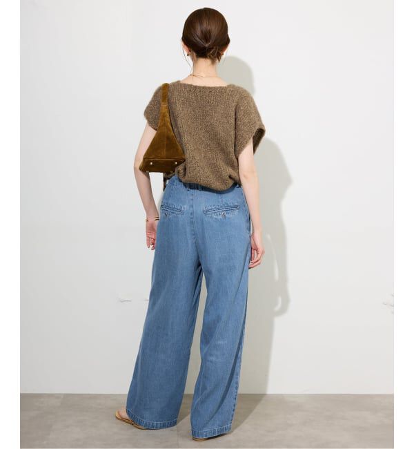 SLOBE IENA「《4サイズ展開/追加2》LEDENIM TUCK TROUSERデニム」|デニム|
