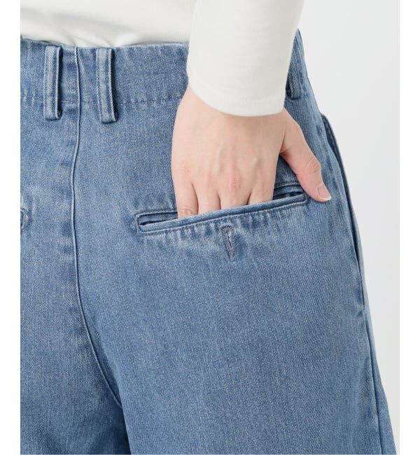 SLOBE IENA「《4サイズ展開/追加2》LEDENIM TUCK TROUSERデニム」|デニム|