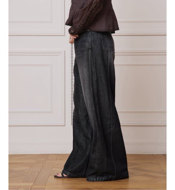 IENA LA BOUCLE「《追加》IENA LA BOUCLE ソフトデニムシルエットパンツ2」|デニム|