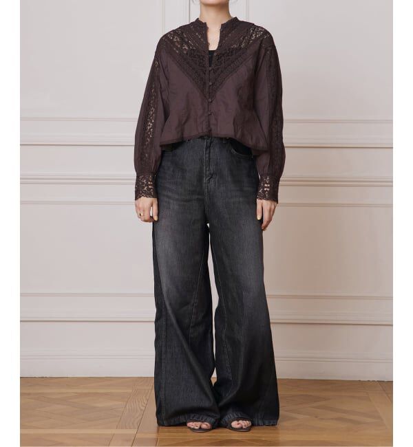 IENA LA BOUCLE「《追加》IENA LA BOUCLE ソフトデニムシルエットパンツ2」|デニム|