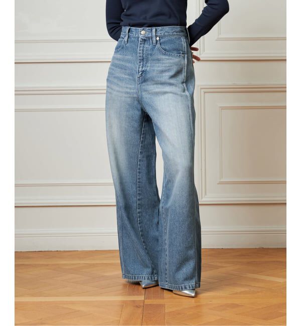 IENA LA BOUCLE「《追加》IENA LA BOUCLE ソフトデニムシルエットパンツ2」|デニム|