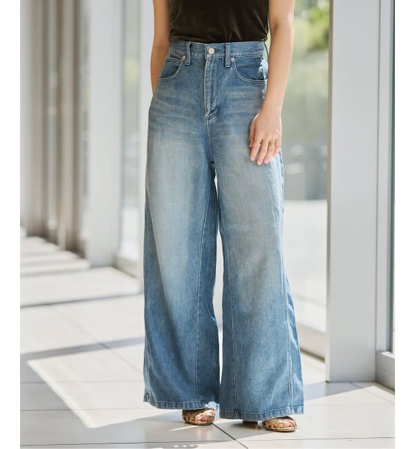 IENA LA BOUCLE「《追加》IENA LA BOUCLE ソフトデニムシルエットパンツ2」|デニム|