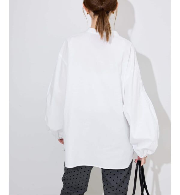 SLOBE IENA「《WEB限定/追加3》ピンタックバルーンスリーブブラウス」|シャツ・ブラウス|